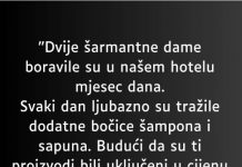 “Dvije šarmantne dame boravile su u našem hotelu mjesec dana…”