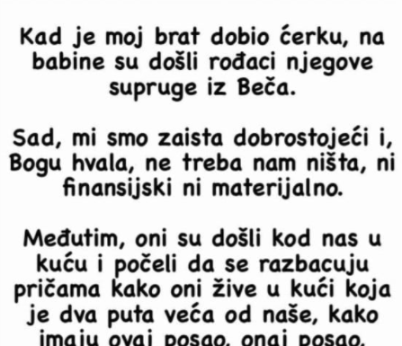 “Kad je moj brat dobio kćerku..”