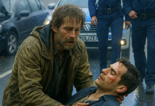 Slabo odjeveni muškarac pokušava pomoći unesrećenom nakon nesreće, ali policija otkriva nešto neočekivano