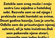 Zatekla sam svog muža i svoju sestru Leu zajedno u hotelskoj sobi. Razvela sam se od njega i…