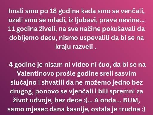 Razveli se JER nisu mogli imati dece a onda su sreli 4 godine posle , usledio je pravi ŠOK!
