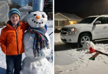 Moj sin je stalno pravio sneška belića, a komšija ih je stalno gazio kolima — ali moj sin je našao rešenje.