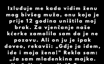 Zabranila sam bivšem da dovede novu suprugu – dan svadbe pretvorio se u noćnu moru