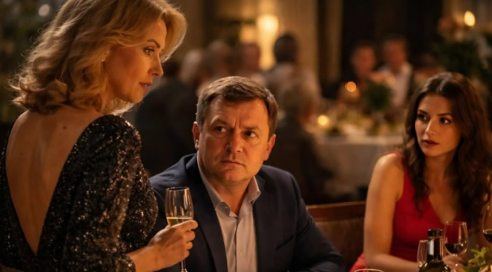 Žena je otkrila muževu prevaru, ali nije napravila skandal. Umjesto toga, na korporativnoj večeri ustala je i izrekla zdravicu koja je sve u dvorani ostavila u šoku… 😮