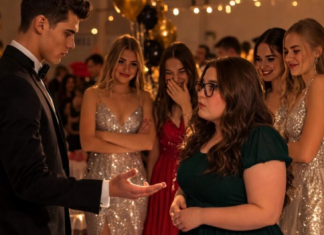 “Školski lijepi dečko pozvao je na spori ples svoju punu školski koleginicu, nadajući se da će se ismijati s njom, ali čim su izašli u centar plesnog podija, cijela sala je zanijemila u šoku zbog onoga što se dogodilo 😲😱