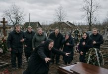 Dok se opraštala od sina, žena je iznenada čula poznati glas iz zatvorenog kovčega i uspaničeno prijurila k njemu. Ali kad su ga otvorili, prisutni se smrzli od užasa……… 😲😲😲